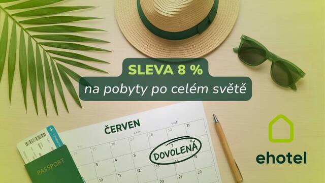 Sleva 8 % na ubytování po celém světě přes Ehotel.cz